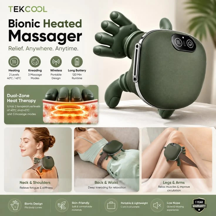 Automatic Neck & Shoulder Massager β Rechargeable Hand Massager