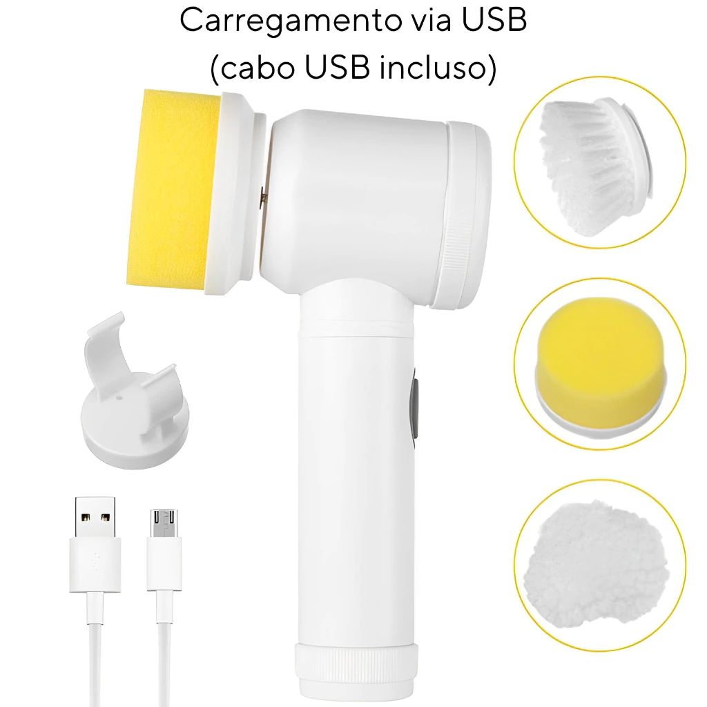 Rechargeable 5-in-1 Multipurpose Cleaning Brush – Electric