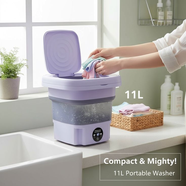 Foldable Washing Machine β Portable Mini Washer for Baby Clothes, Travel & Apartments