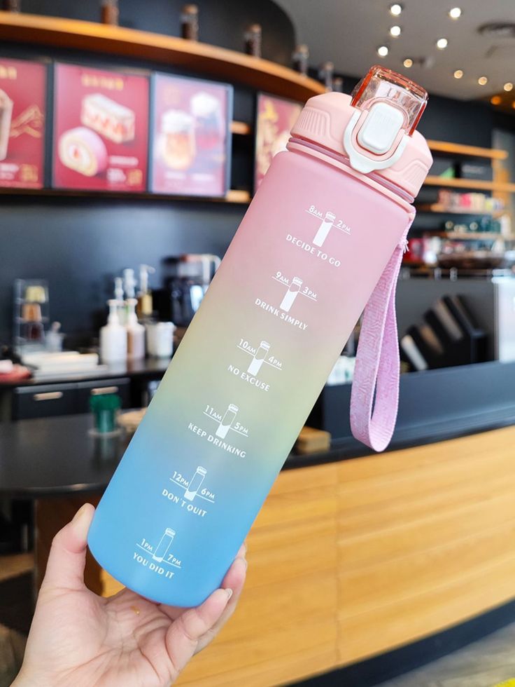 3 in 1 Water Bottle Rainbow Colors β Lock Sipper Bottle with Stickers