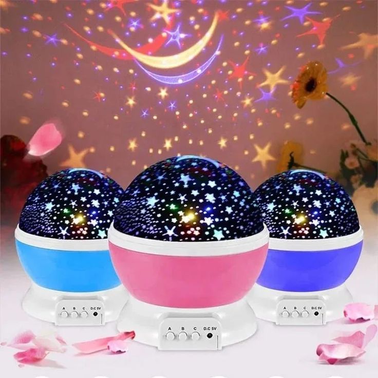360° Rotating LED Star Lamp – Starry Sky Projector Night Light for Home & Kids