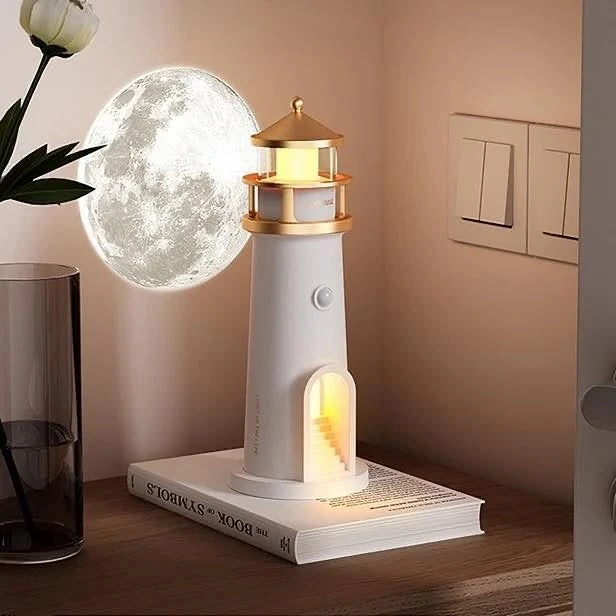 Lighthouse Moon Light Lamp – Decorative LED Night Light