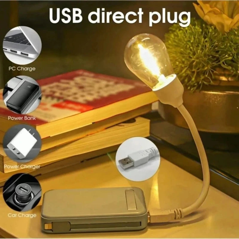 S14 USB LED Bulb – Portable Rechargeable Night Light