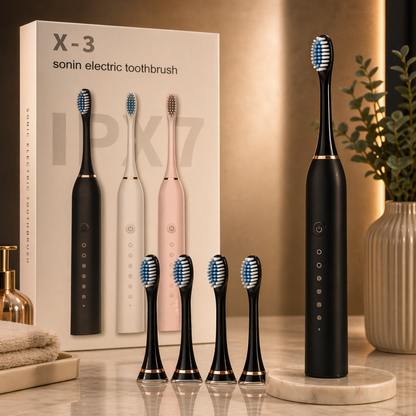 USB Rechargeable Sonic Electric Toothbrush IPX7 Waterproof