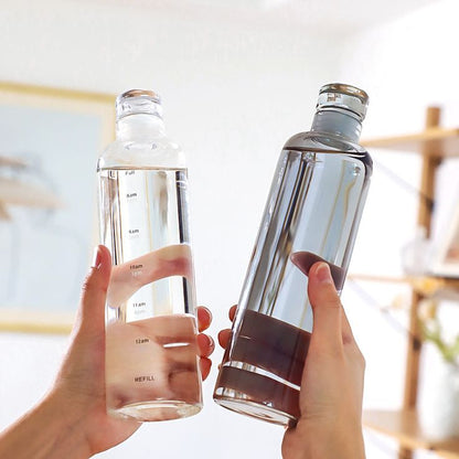 Hot Selling High Borosilicate Gradient Plastic Water Bottle for Men and Women Transparent Plastic Cup Leakproof Simple Water Cup