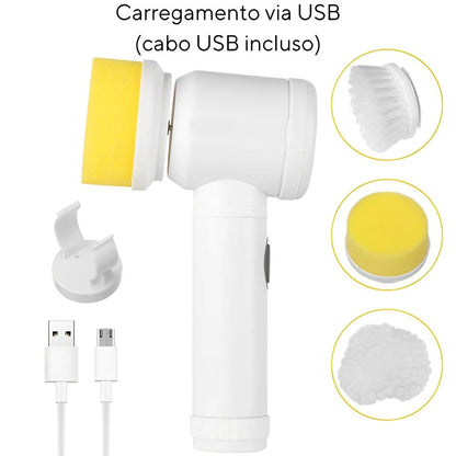 Rechargeable 5-in-1 Multipurpose Cleaning Brush – Electric