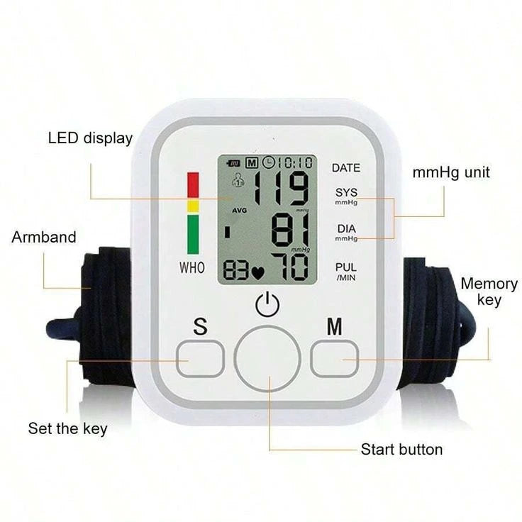 Digital Blood Pressure Monitor – Automatic Upper Arm BP Machine