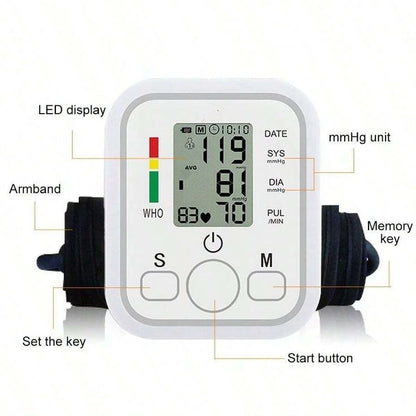 Digital Blood Pressure Monitor – Automatic Upper Arm BP Machine