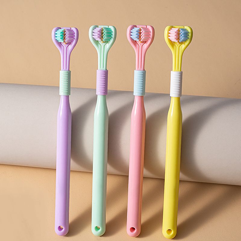 Three-Sided Toothbrush – 360° Soft Bristles Replaceable Heads