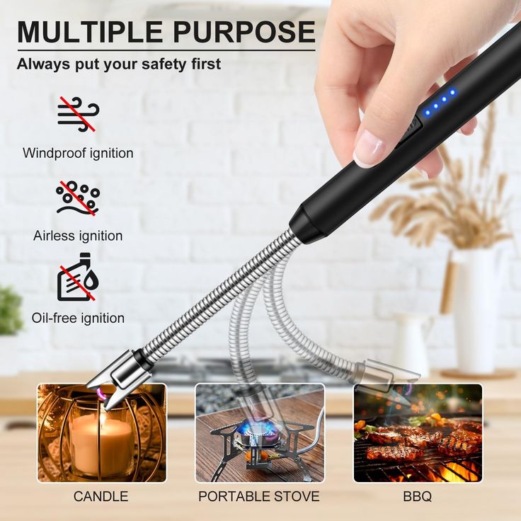 BBQ Arc Rechargeable Electric Lighter Type-C – Windproof Plasma Ignition