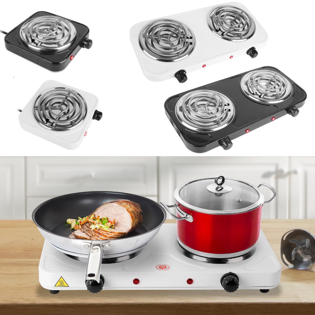 Double Electric Stove – Portable 2 Burner Cooking Plate