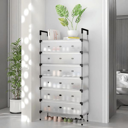 Dust-Proof Multi-Layer Shoe Rack – Transparent Storage Cabinet