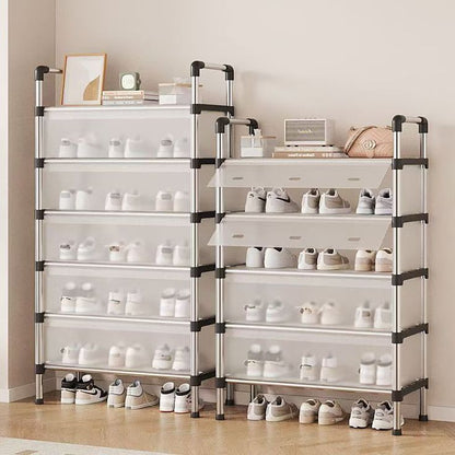 Dust-Proof Multi-Layer Shoe Rack – Transparent Storage Cabinet