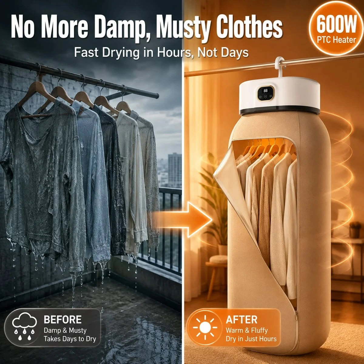 Portable Clothes Dryer – Foldable Drying Rack for Small Spaces