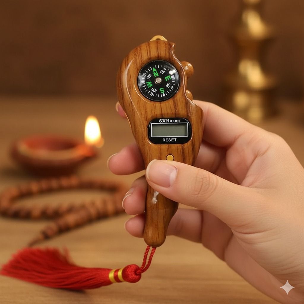 Digital Tasbeeh Counter with LED Light & Qibla Compass