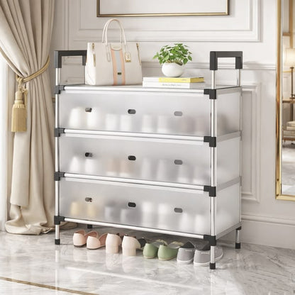 Dust-Proof Multi-Layer Shoe Rack – Transparent Storage Cabinet
