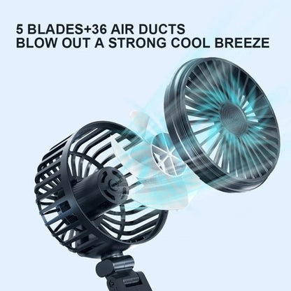 Dual Head USB Car Fan – Cooling Fan for Auto Ventilation