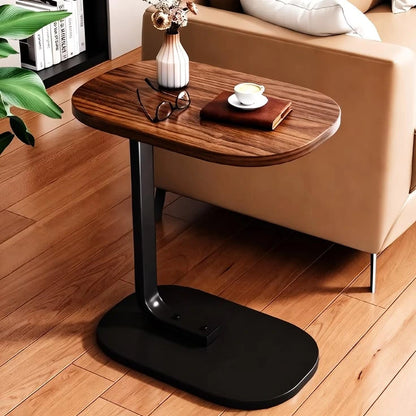 C-Shaped Sofa Side Table – Oval Coffee Laptop Table