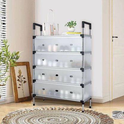 Dust-Proof Multi-Layer Shoe Rack – Transparent Storage Cabinet