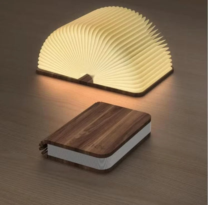 LED Wooden Folding Book Lamp – Foldable Night Light