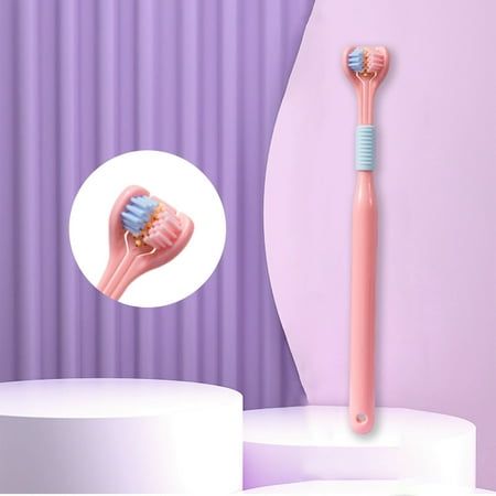Three-Sided Toothbrush – 360° Soft Bristles Replaceable Heads