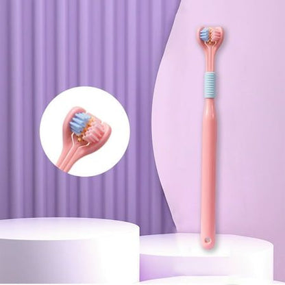 Three-Sided Toothbrush – 360° Soft Bristles Replaceable Heads