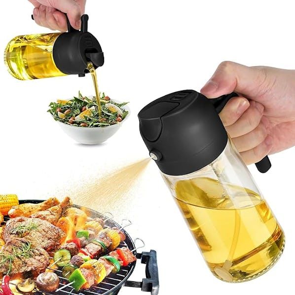 Premium Quality 2-in-1 Oil Spray Jug with Lock – Cooking Oil Dispenser & Sprayer