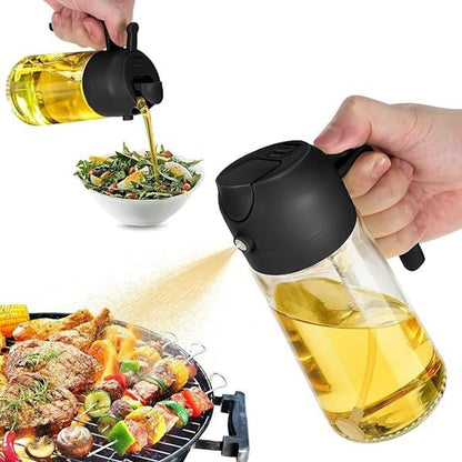 Premium Quality 2-in-1 Oil Spray Jug with Lock – Cooking Oil Dispenser & Sprayer