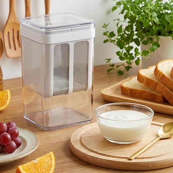 Yogurt Filter with Lock – Strainer Container for Homemade Yogurt