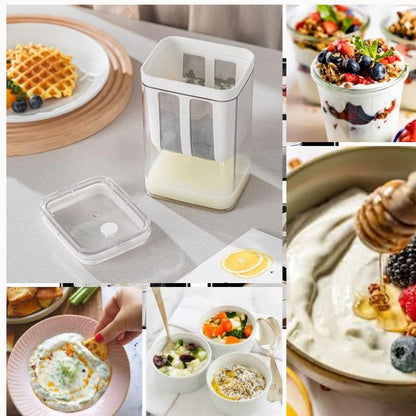 Yogurt Filter with Lock – Strainer Container for Homemade Yogurt