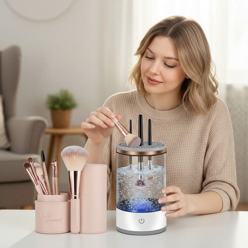 Makeup Brush Cleaner – Electric Automatic Brush Cleaning Machine for Deep Cleaning & Quick Drying