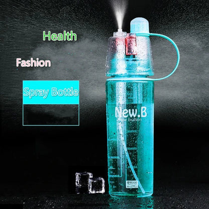 600ML Portable Misting Water Bottle – 2-in-1 Spray Bottle