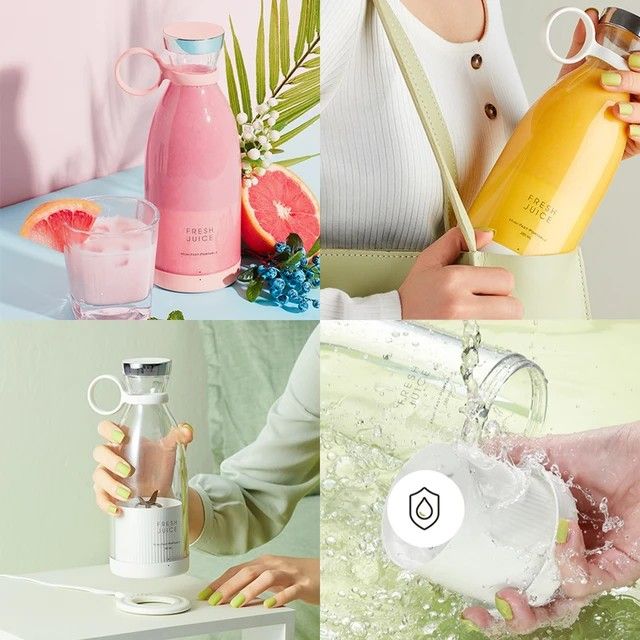 Portable Mini Juicer Blender Rechargeable USB | Fresh Juice Maker Bottle Pakistan