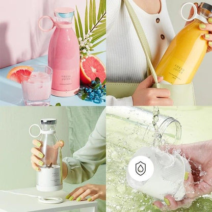 Portable Mini Juicer Blender Rechargeable USB | Fresh Juice Maker Bottle Pakistan