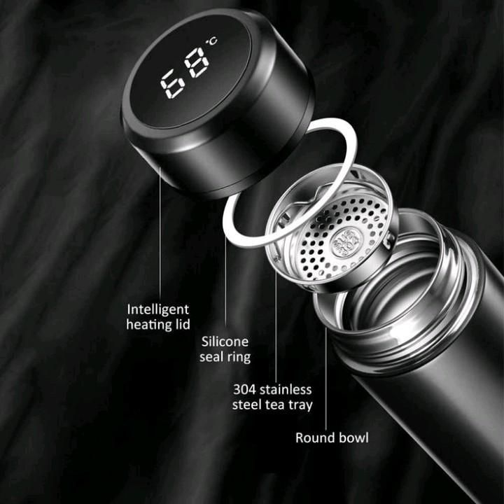 Stainless Steel Water Bottle 500ML – LED Temperature Display Flask