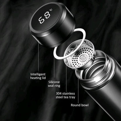 Stainless Steel Water Bottle 500ML – LED Temperature Display Flask