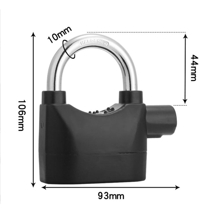 Anti-Theft Alarm Lock – Security Alarm Padlock for Home Shop Pakistan