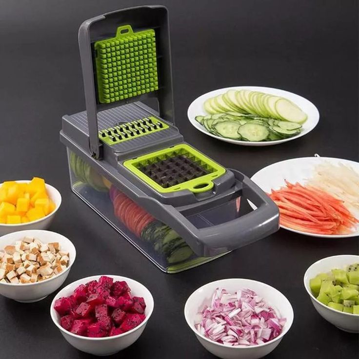 16 in 1 Vegetable Slicer – Multi-Function Mandoline Cutter with Stainless Steel Blades