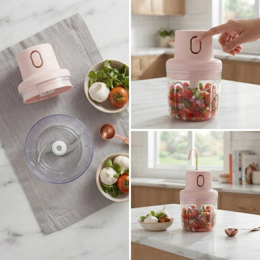 250ML USB Rechargeable Mini Grinder – Portable Chopper