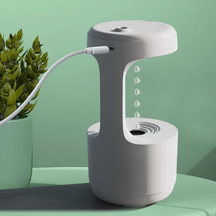 Anti-Gravity Humidifier – Floating Water Drop LED Air Humidifier for Home & Office