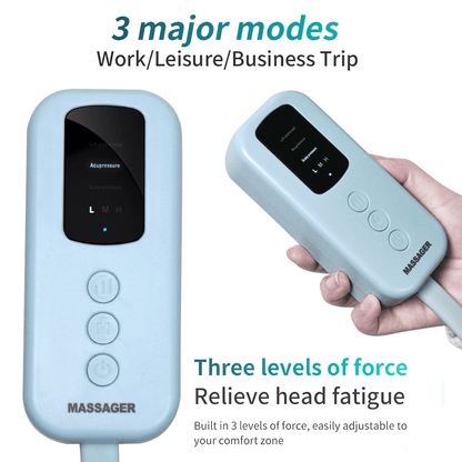 Head Massager with Airbag Kneading – Scalp Heat Therapy Belt