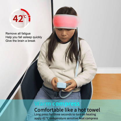 Head Massager with Airbag Kneading – Scalp Heat Therapy Belt