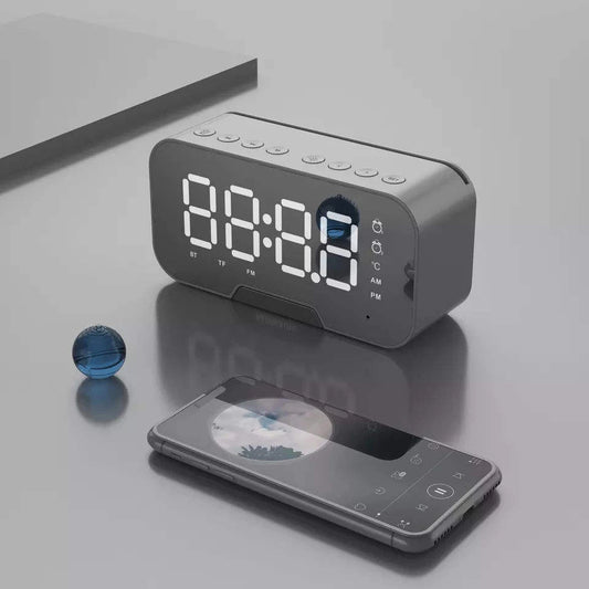 Rechargeable Digital Alarm Clock with Speaker – LED Display