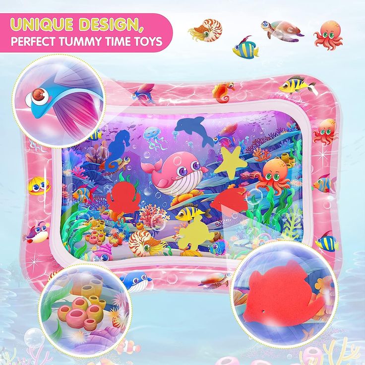 Tummy Time Water Mat – Inflatable Baby Play Mat 3-24 Months