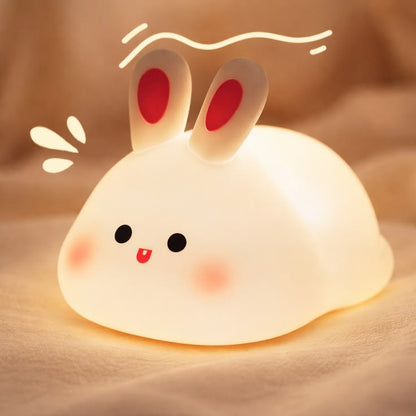 Silicone Rabbit Lamp – Cute LED Night Light for Kids