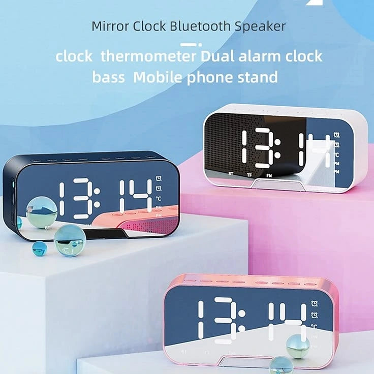 Rechargeable Digital Alarm Clock with Speaker – LED Display
