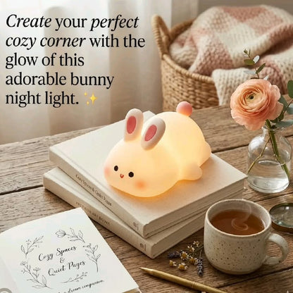 Silicone Rabbit Lamp – Cute LED Night Light for Kids