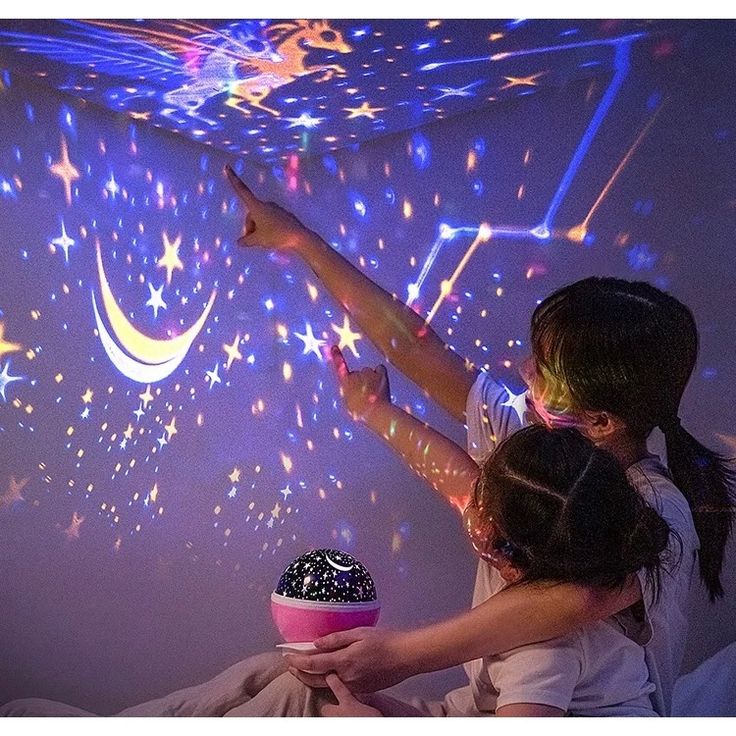 360° Rotating LED Star Lamp – Starry Sky Projector Night Light for Home & Kids
