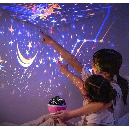 360° Rotating LED Star Lamp – Starry Sky Projector Night Light for Home & Kids