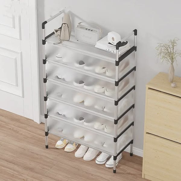 Dust-Proof Multi-Layer Shoe Rack – Transparent Storage Cabinet